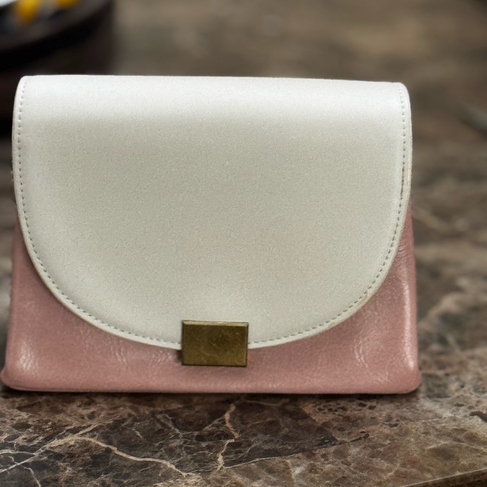 Elegant White and Pink Women's Bag